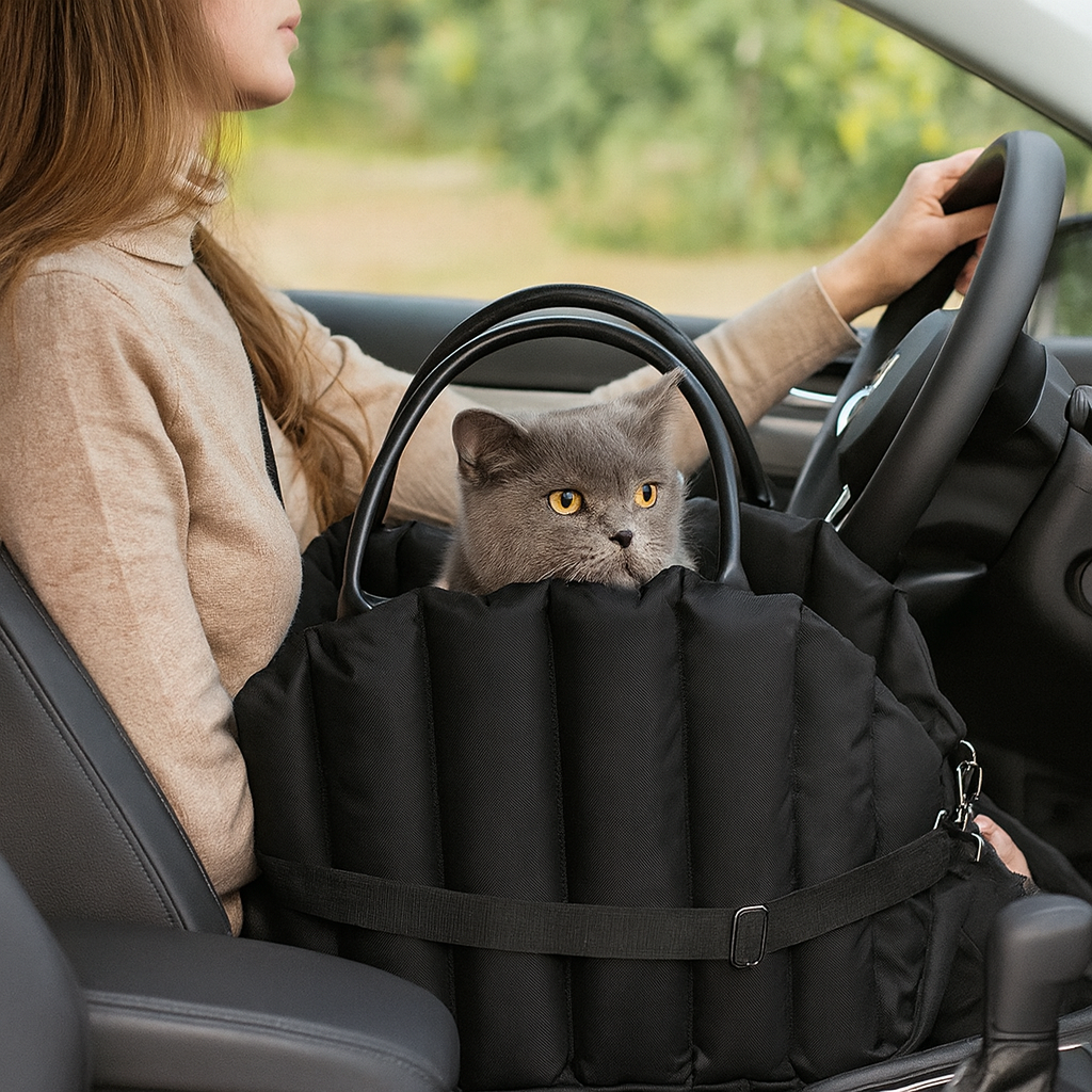 3-in-1 Kattentas Draagtas Zitje en Mand voor Auto en Reizen | Felvora