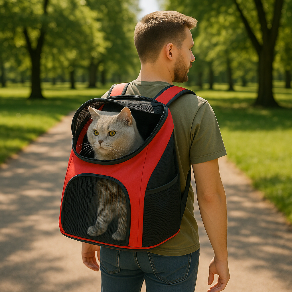 Ademende kattenrugzak voor reizen en uitstapjes | VarioPack
