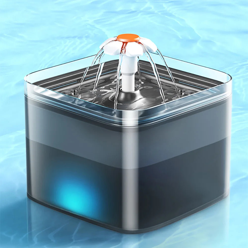 Drinkfontein 2L met LED en filtersysteem voor katten en honden | AquaGlow