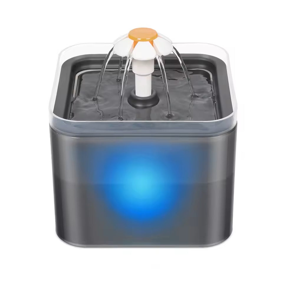 Drinkfontein 2L met LED en filtersysteem voor katten en honden | AquaGlow
