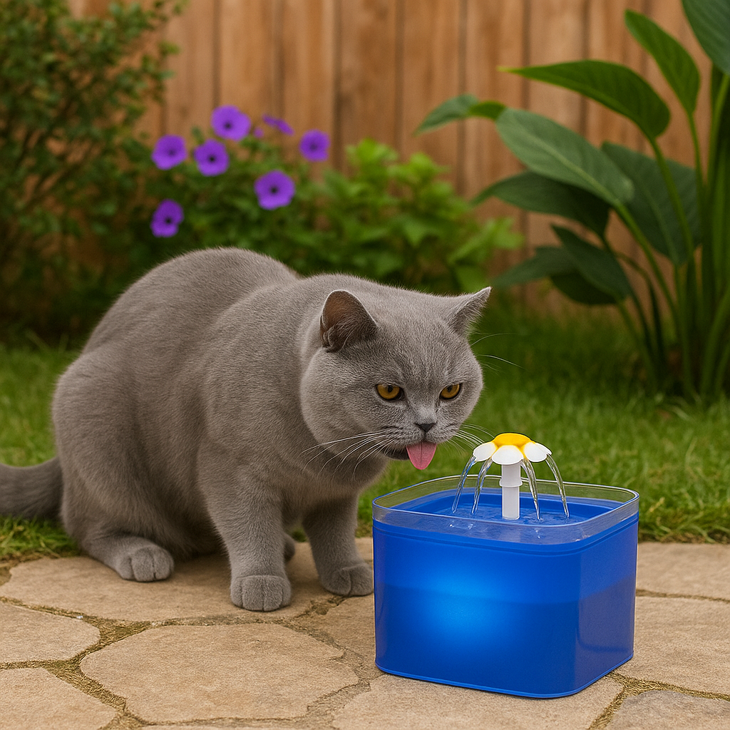 Drinkfontein 2L met LED en filtersysteem voor katten en honden | AquaGlow
