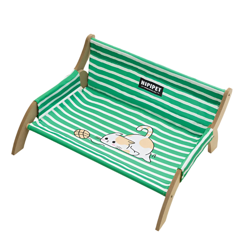 Gestreepte mand met lounge ontwerp voor katten en honden | Lunza