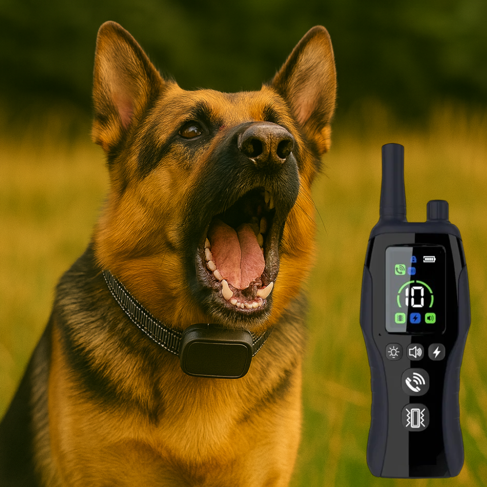 Hondenhalsband met trilling geluid en licht voor training | Dognalo