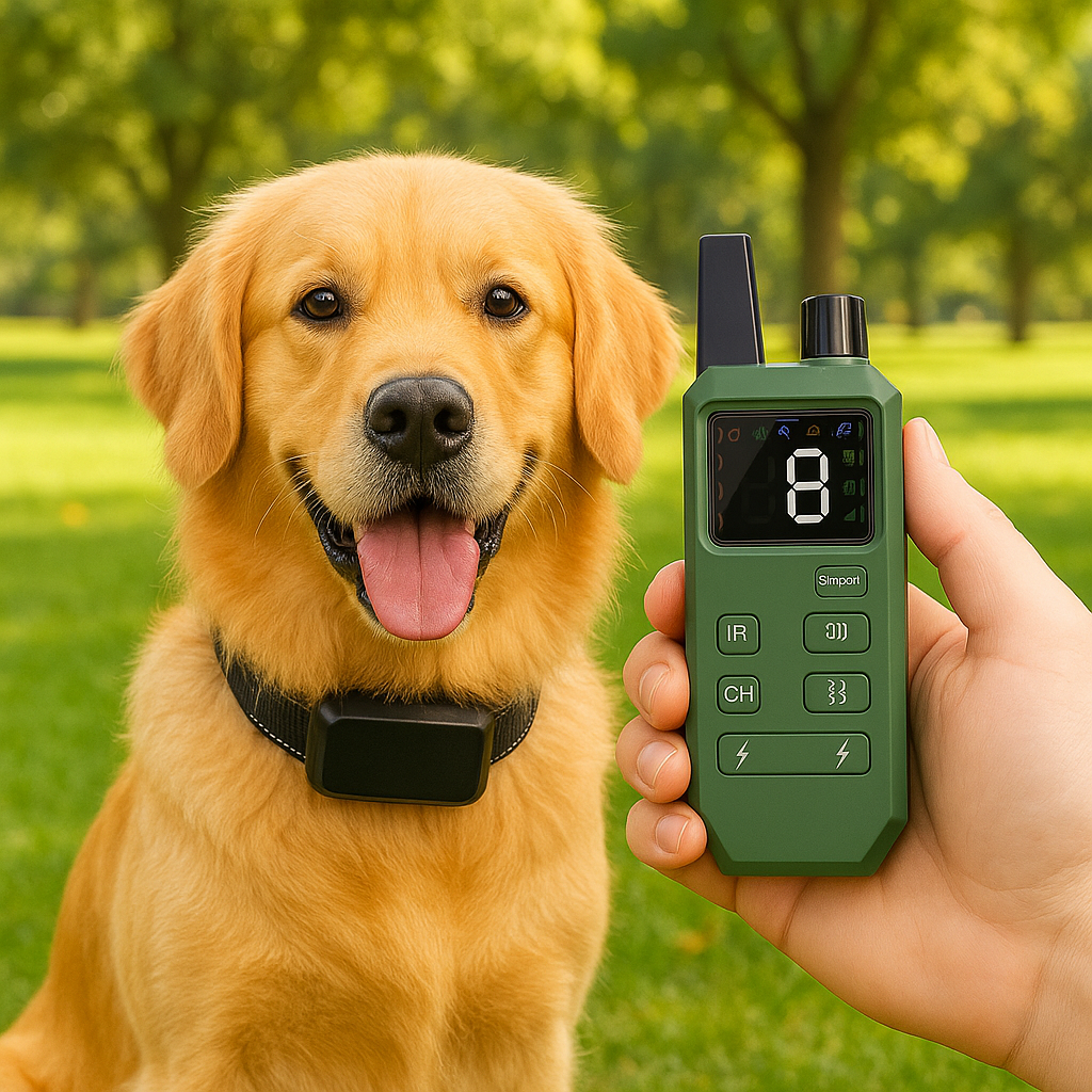Hondenhalsband voor honden met afstandsbediening en lichtfunctie | Voltino