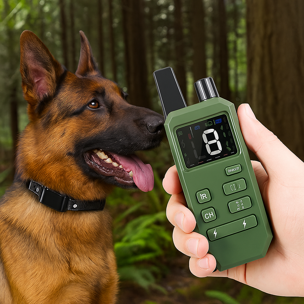 Hondenhalsband voor honden met afstandsbediening en lichtfunctie | Voltino
