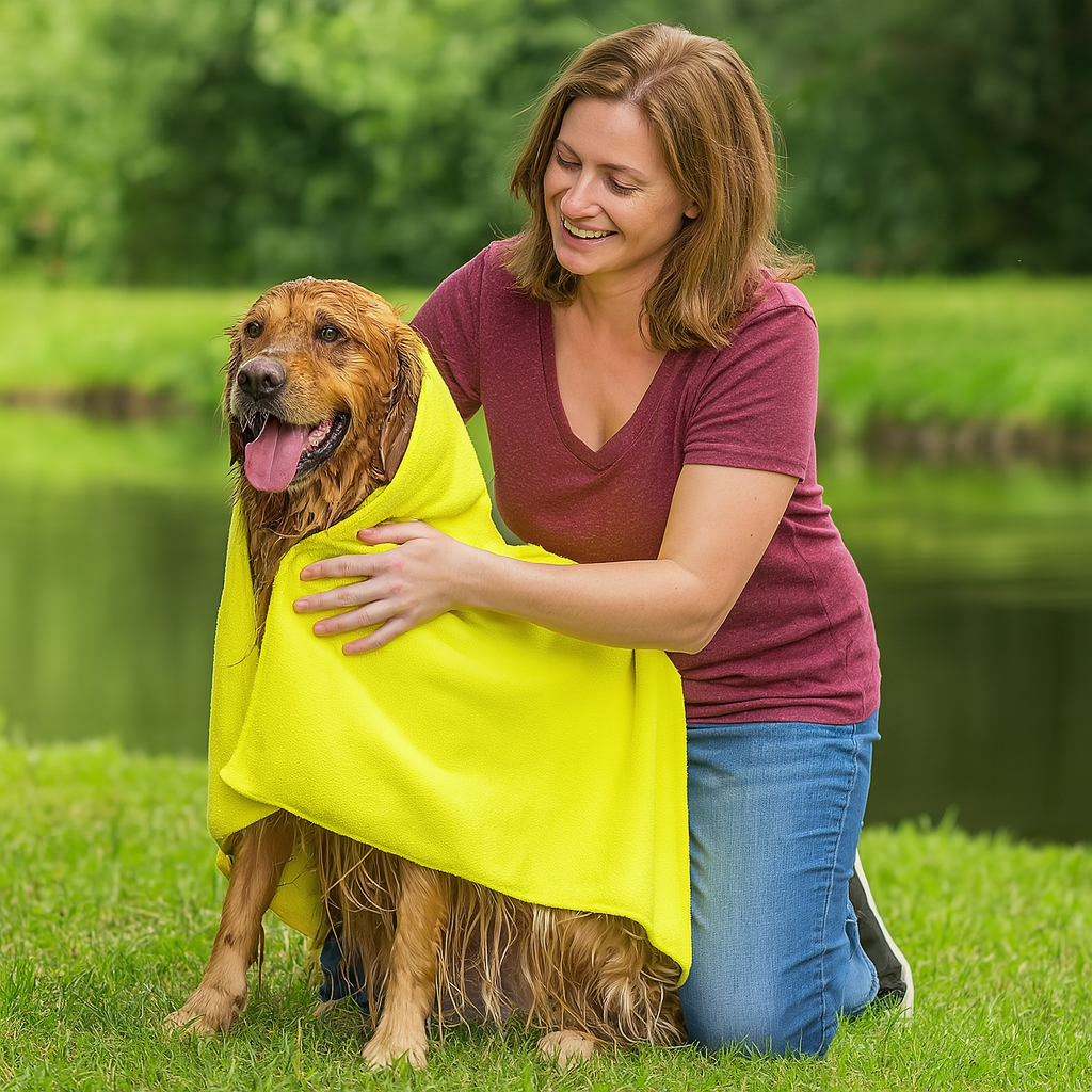 Hondenhanddoek absorberend sneldrogend microvezel voor honden | Drapa