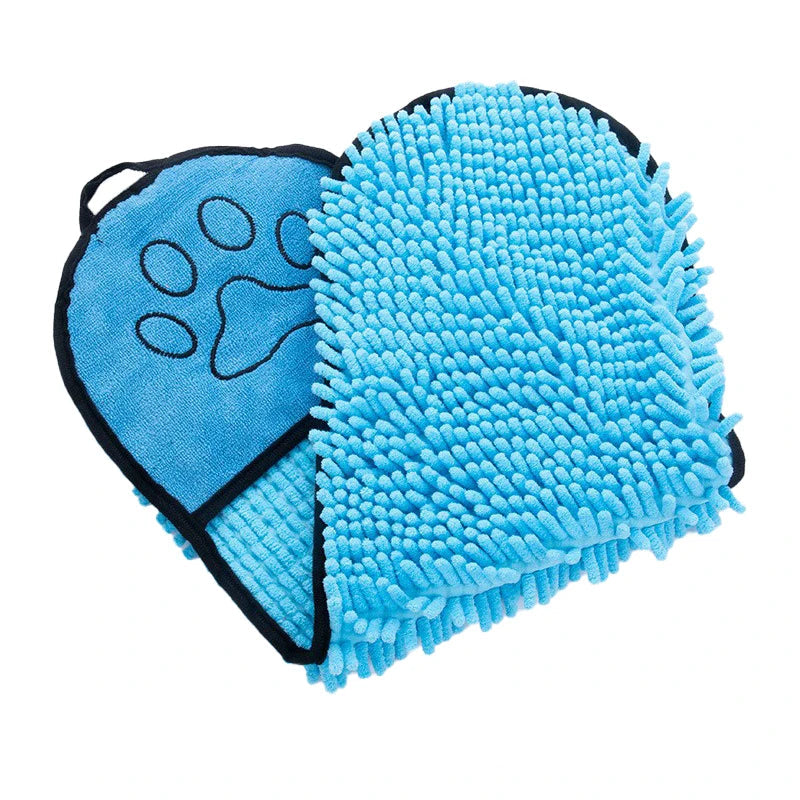 Hondenhanddoek met insteekzakken voor droging | PawDry Grip