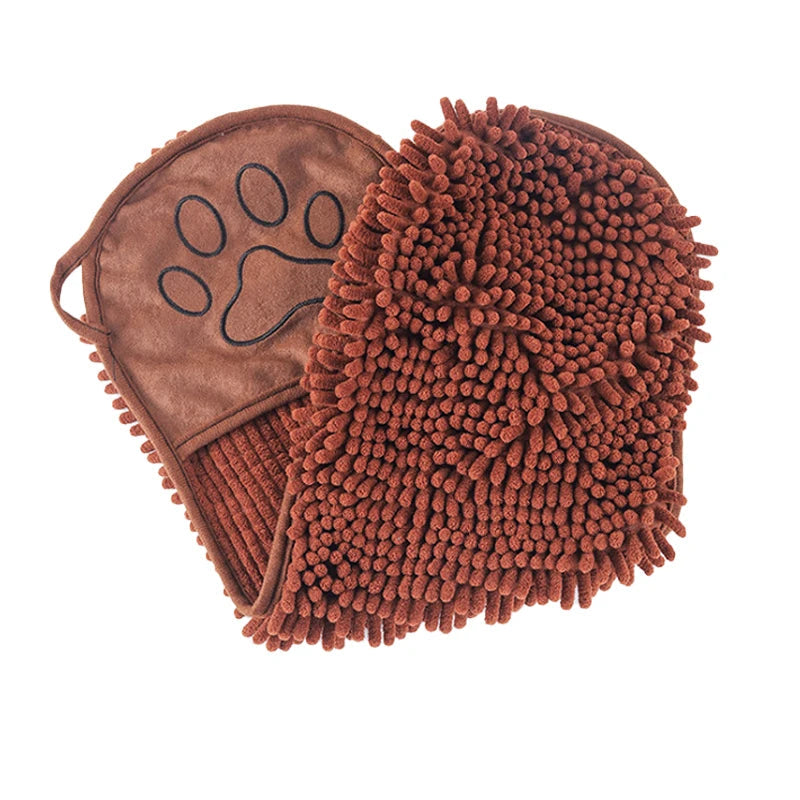 Hondenhanddoek met insteekzakken voor droging | PawDry Grip