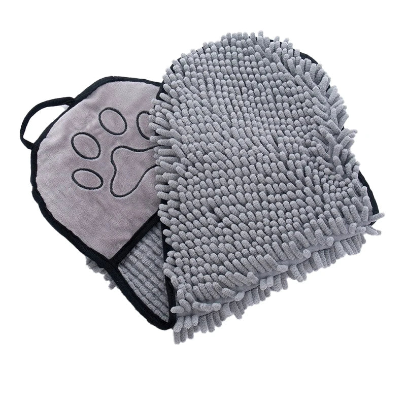 Hondenhanddoek met insteekzakken voor droging | PawDry Grip