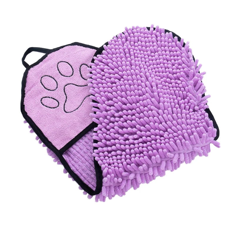 Hondenhanddoek met insteekzakken voor droging | PawDry Grip