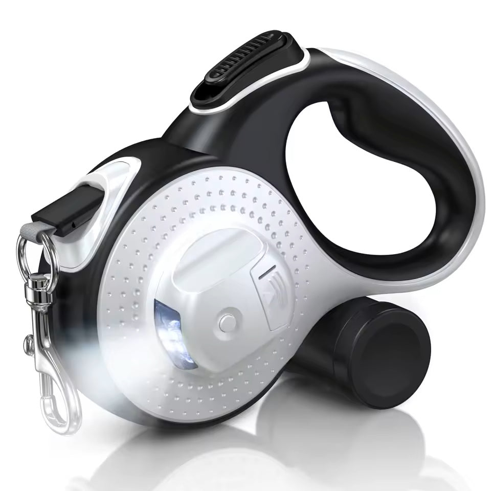 Hondenriem uitschuifbaar met ledlicht voor avondwandeling | LumioLine