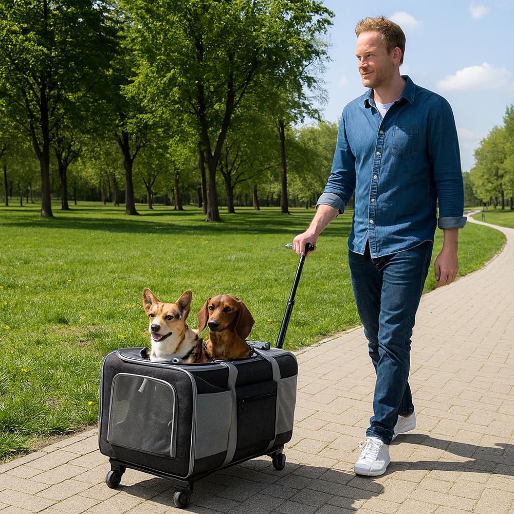 Hondentrolley opvouwbaar met ademend ontwerp voor reizen | PetVoy