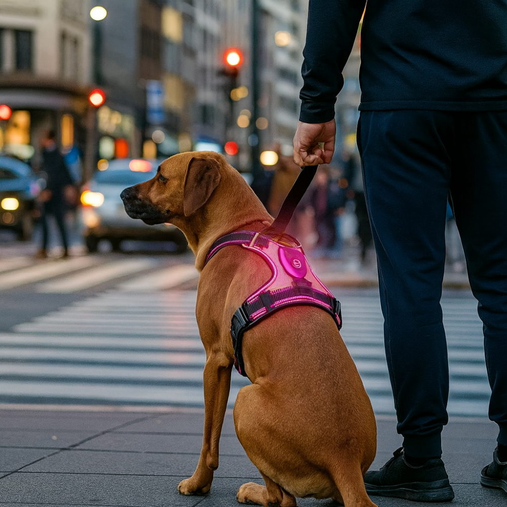 Hondentuig met ledverlichting voor zichtbaarheid in het donker | Villaro