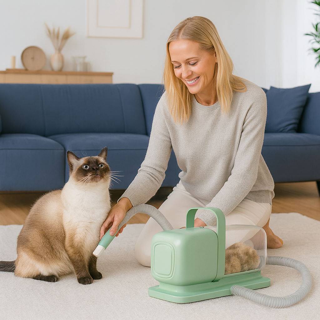 Katten tondeuse set met stofzuiger | Fellor
