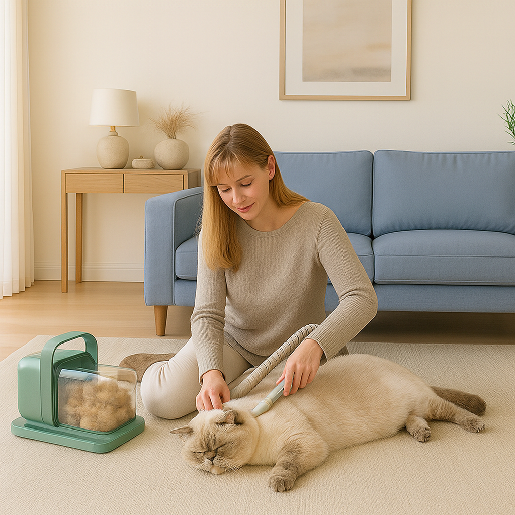 Katten tondeuse set met stofzuiger | Fellor