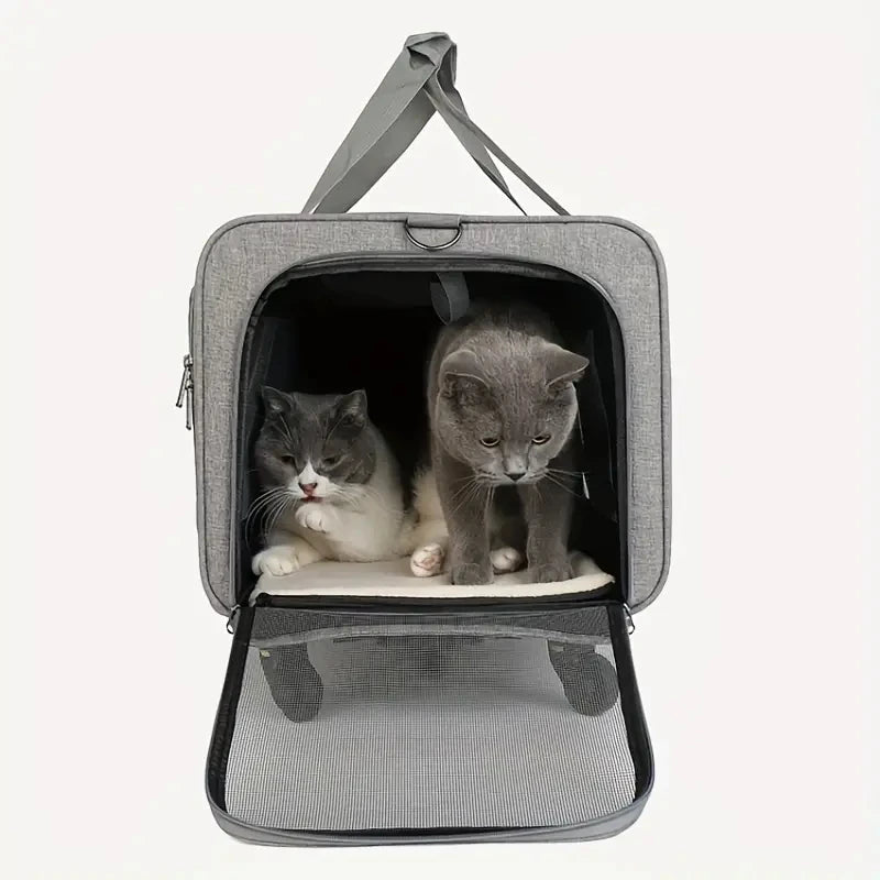 Kattenbuggy met dubbele compartimenten voor vervoer | Felano