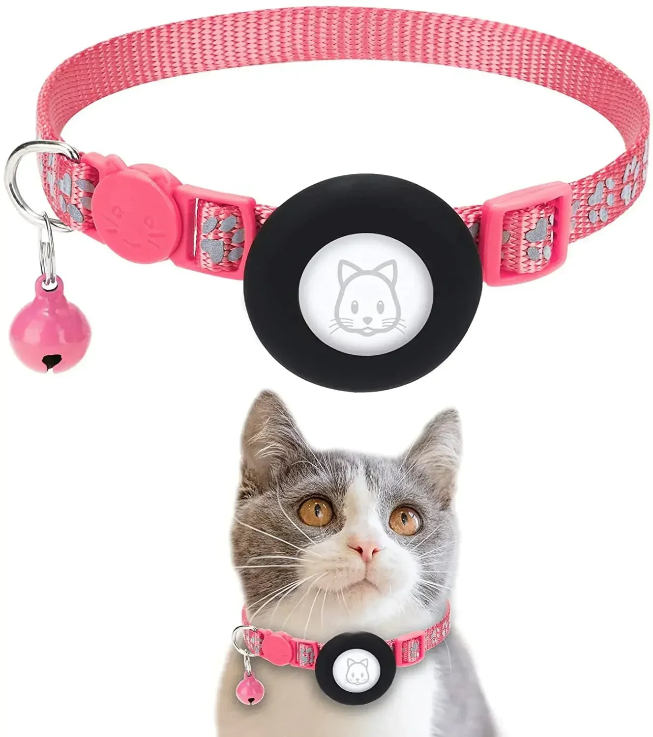 Kattenhalsband met AirTag-houder en verstelbare pasvorm | Belloy