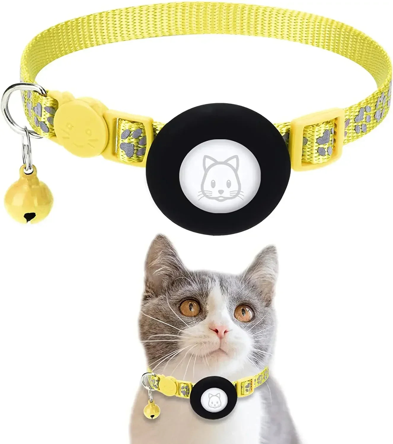 Kattenhalsband met AirTag-houder en verstelbare pasvorm | Belloy