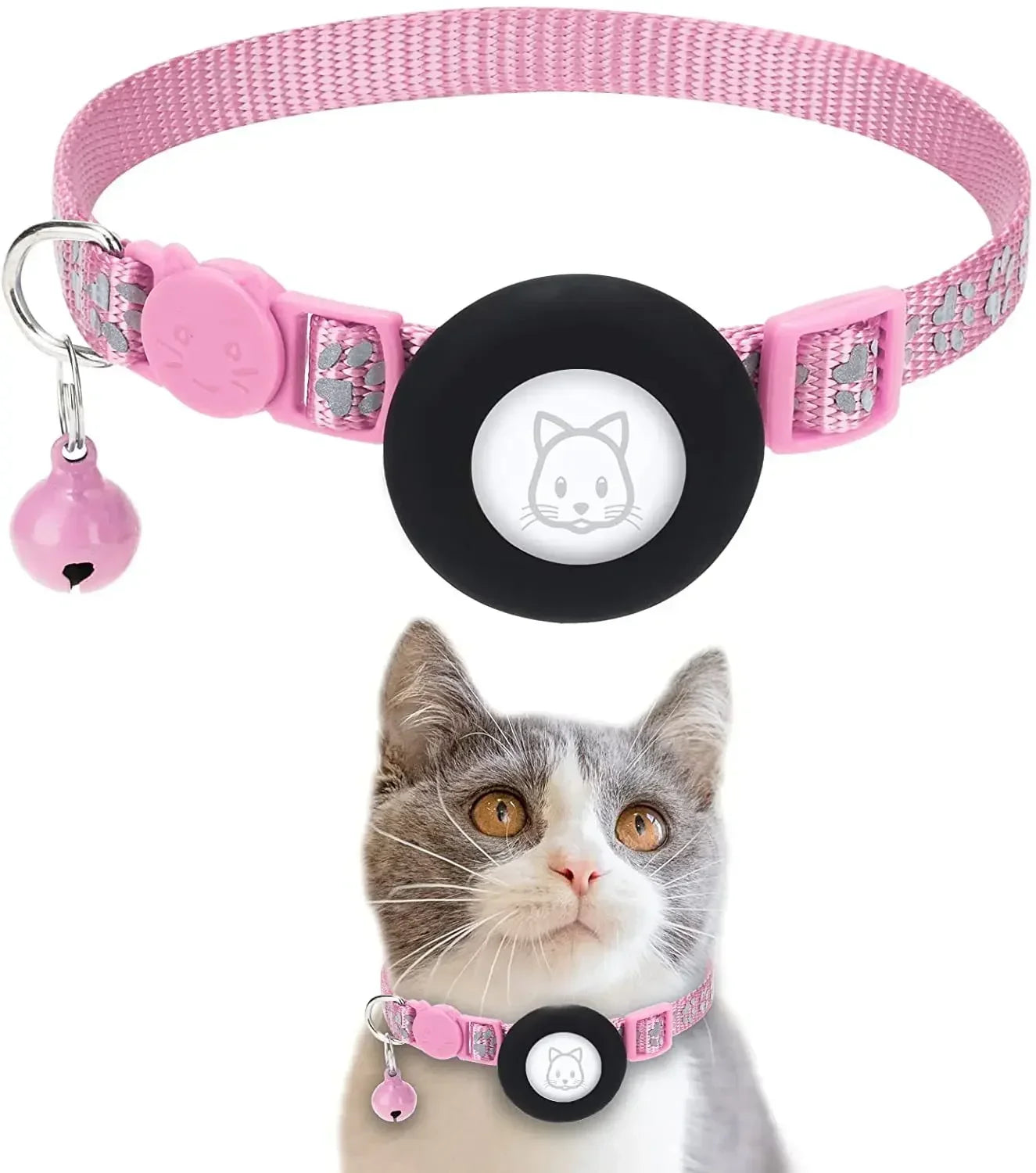 Kattenhalsband met AirTag-houder en verstelbare pasvorm | Belloy