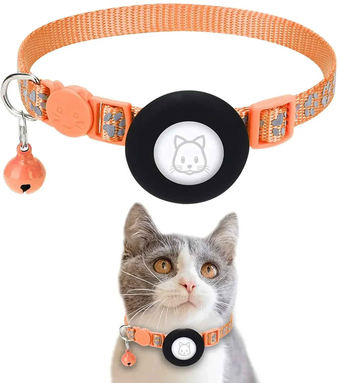 Kattenhalsband met AirTag-houder en verstelbare pasvorm | Belloy