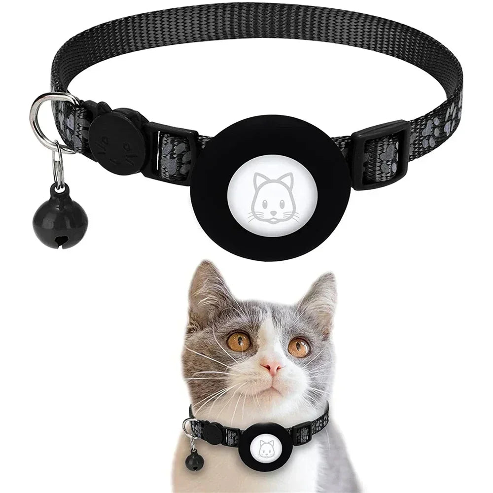 Kattenhalsband met AirTag-houder en verstelbare pasvorm | Belloy