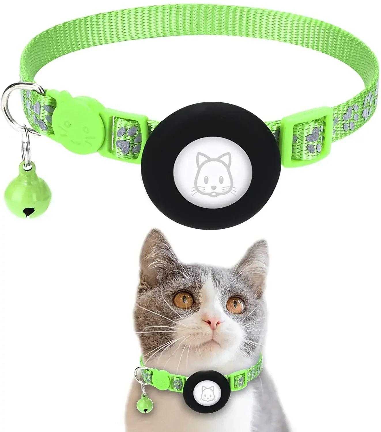Kattenhalsband met AirTag-houder en verstelbare pasvorm | Belloy