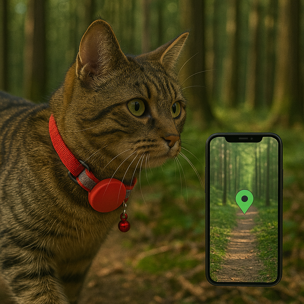 Kattenhalsband met AirTag houder en reflecterende strip | Felitag