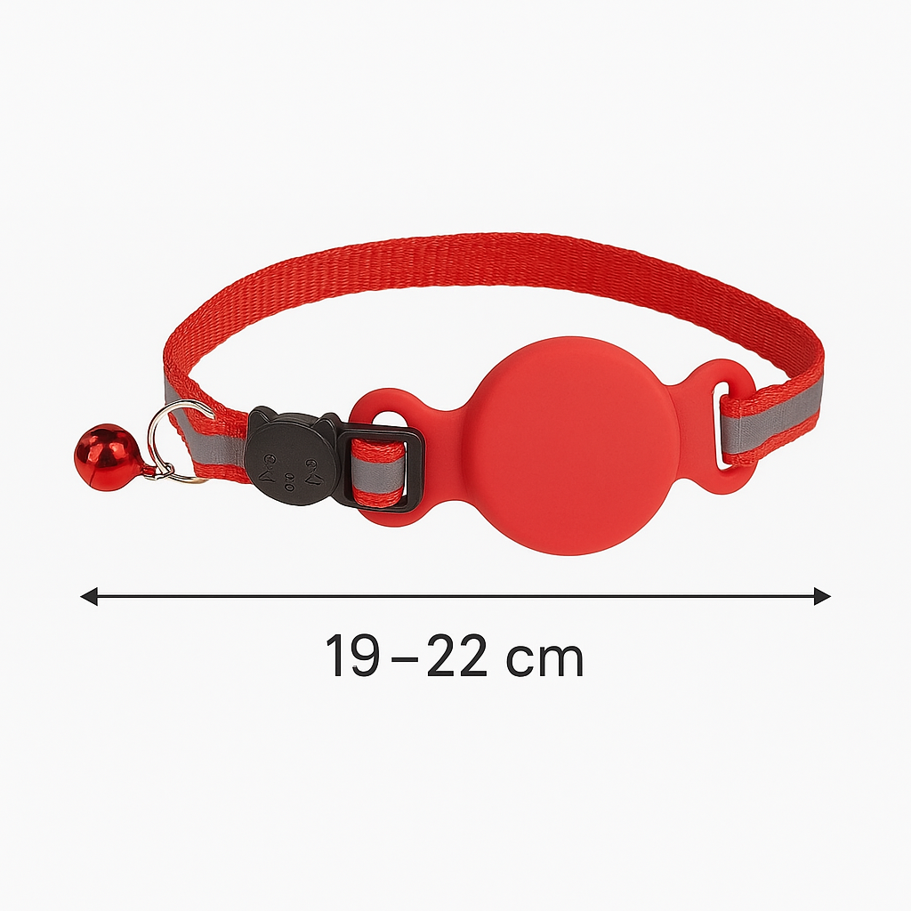 Kattenhalsband met AirTag houder en reflecterende strip | Felitag