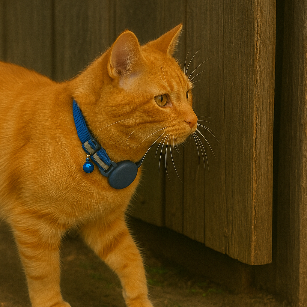 Kattenhalsband met AirTag houder en reflecterende strip | Felitag