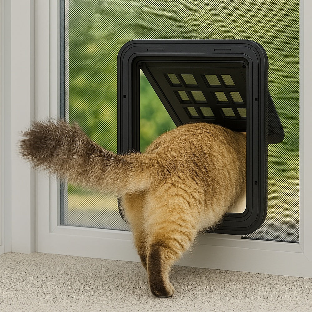 Kattenluik compacte doorgang voor binnen en buiten gebruik | Petrona