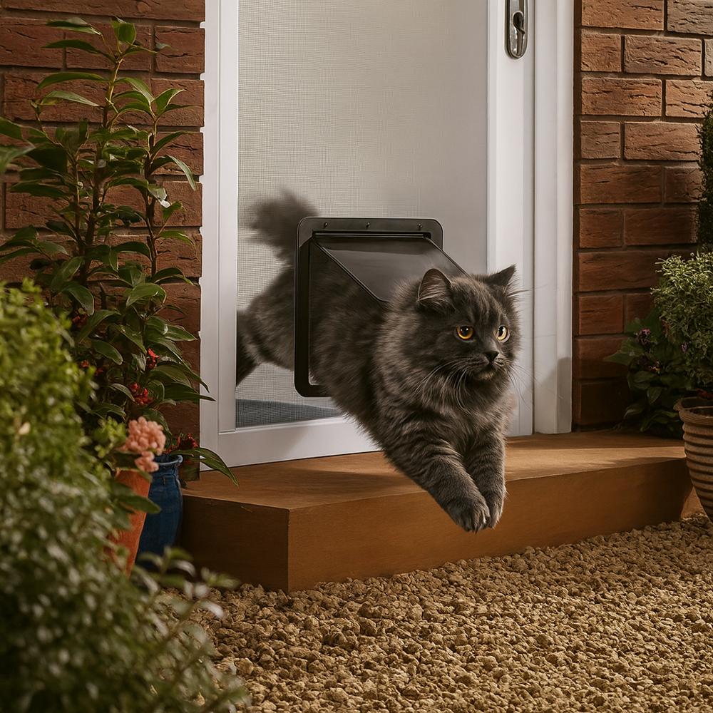 Kattenluik met vliegengaas tegen insecten en vliegen | Flapzo