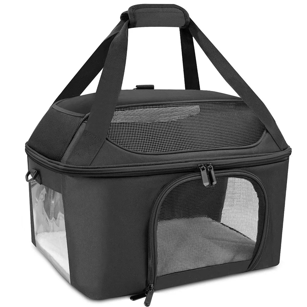 Kattenreistas met drie ingangen en ademend ontwerp | Mobibag