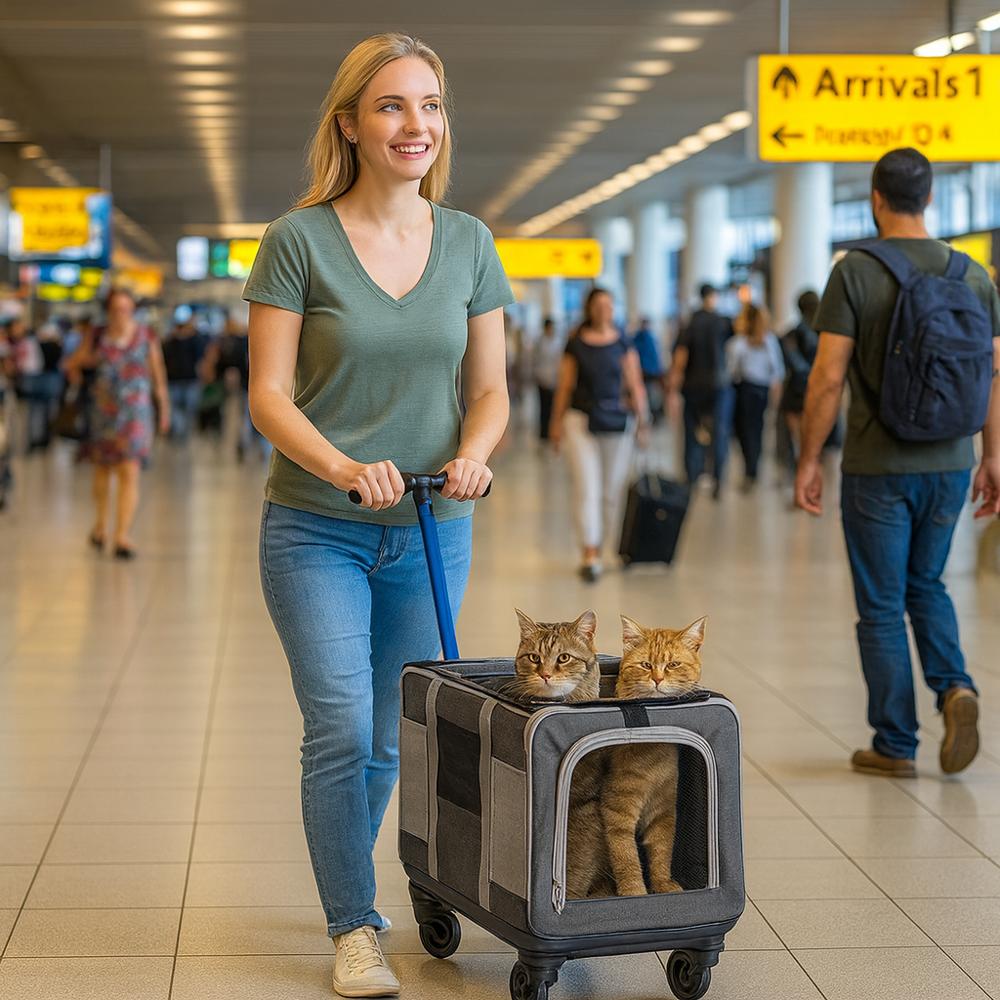 Kattentrolley met groot draagvermogen voor reizen | Mivora