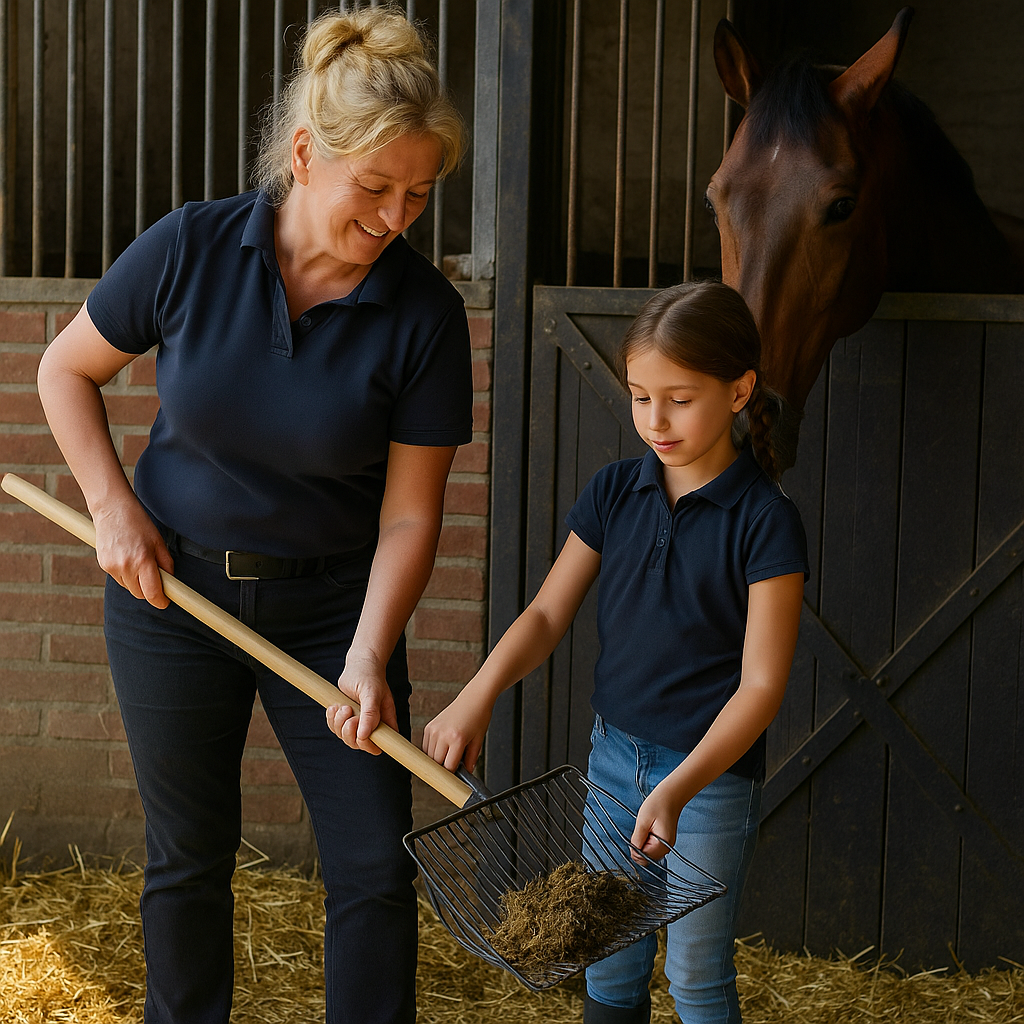 Mestschep voor paardenstal en erfonderhoud | Modexa