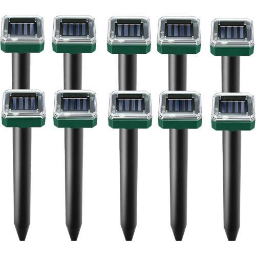 Mollenverjager op zonne-energie voor tuin met ultrasoon geluid | Solmora