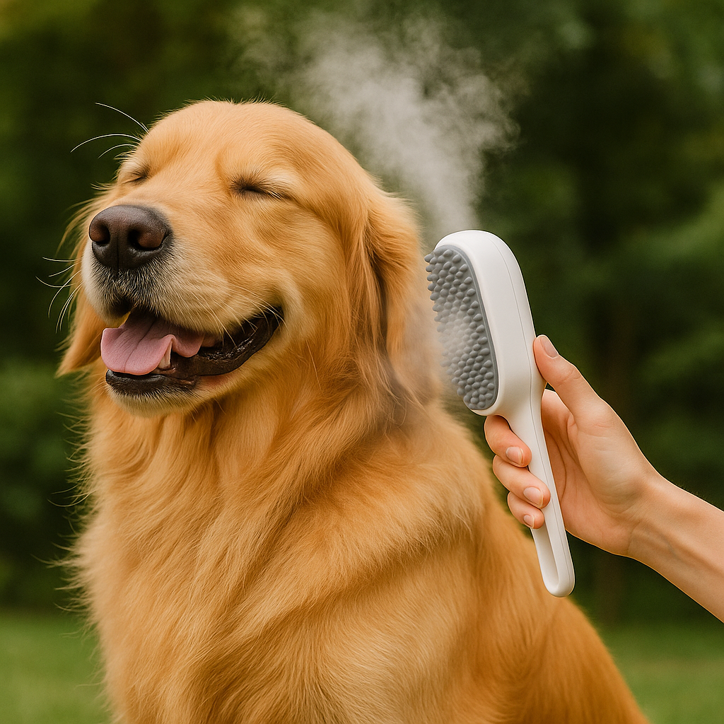 Nox | Verzorgingsborstel met stoomfunctie en massage voor huisdieren