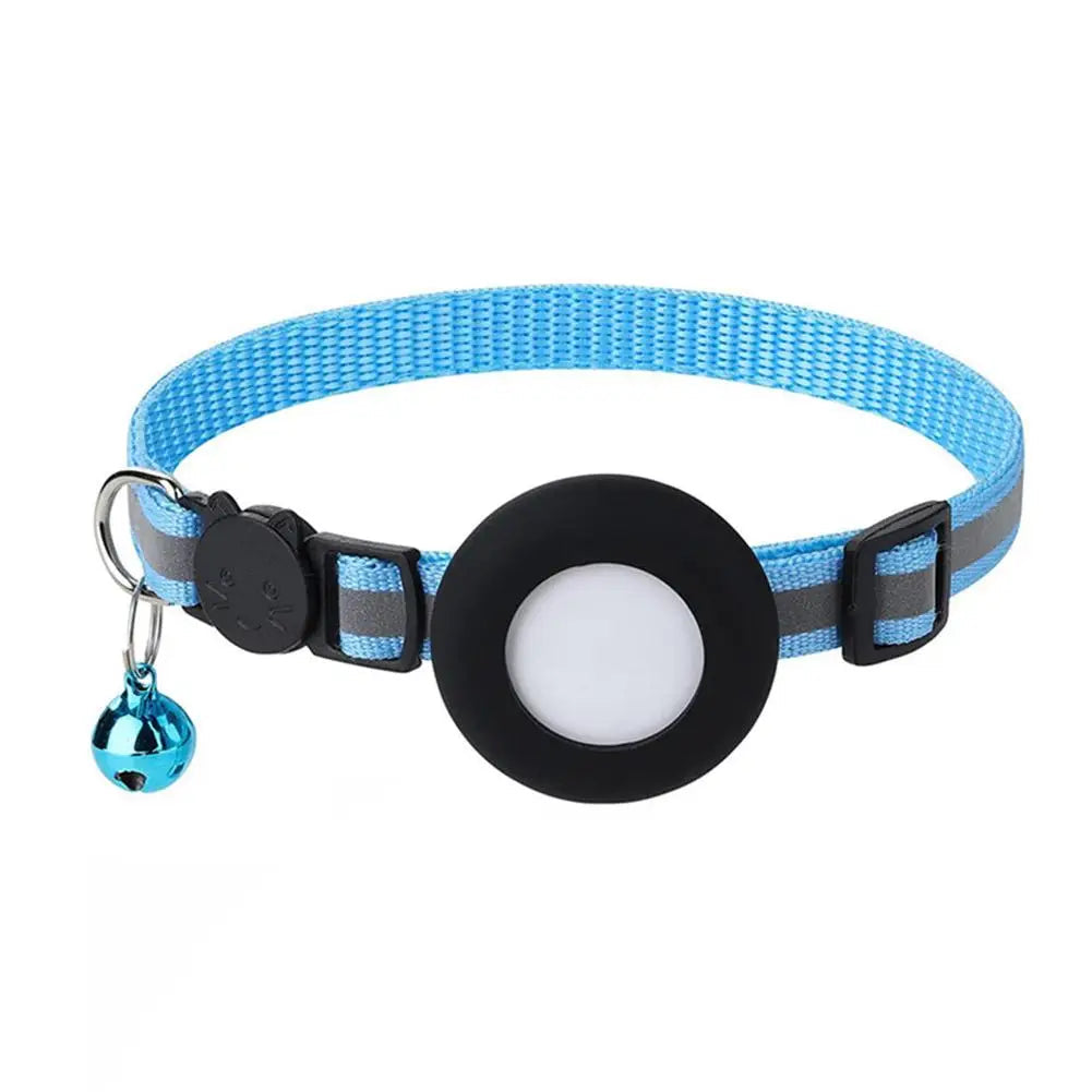 Reflecterende kattenhalsband met AirTag-houder en bel | VeloxTag