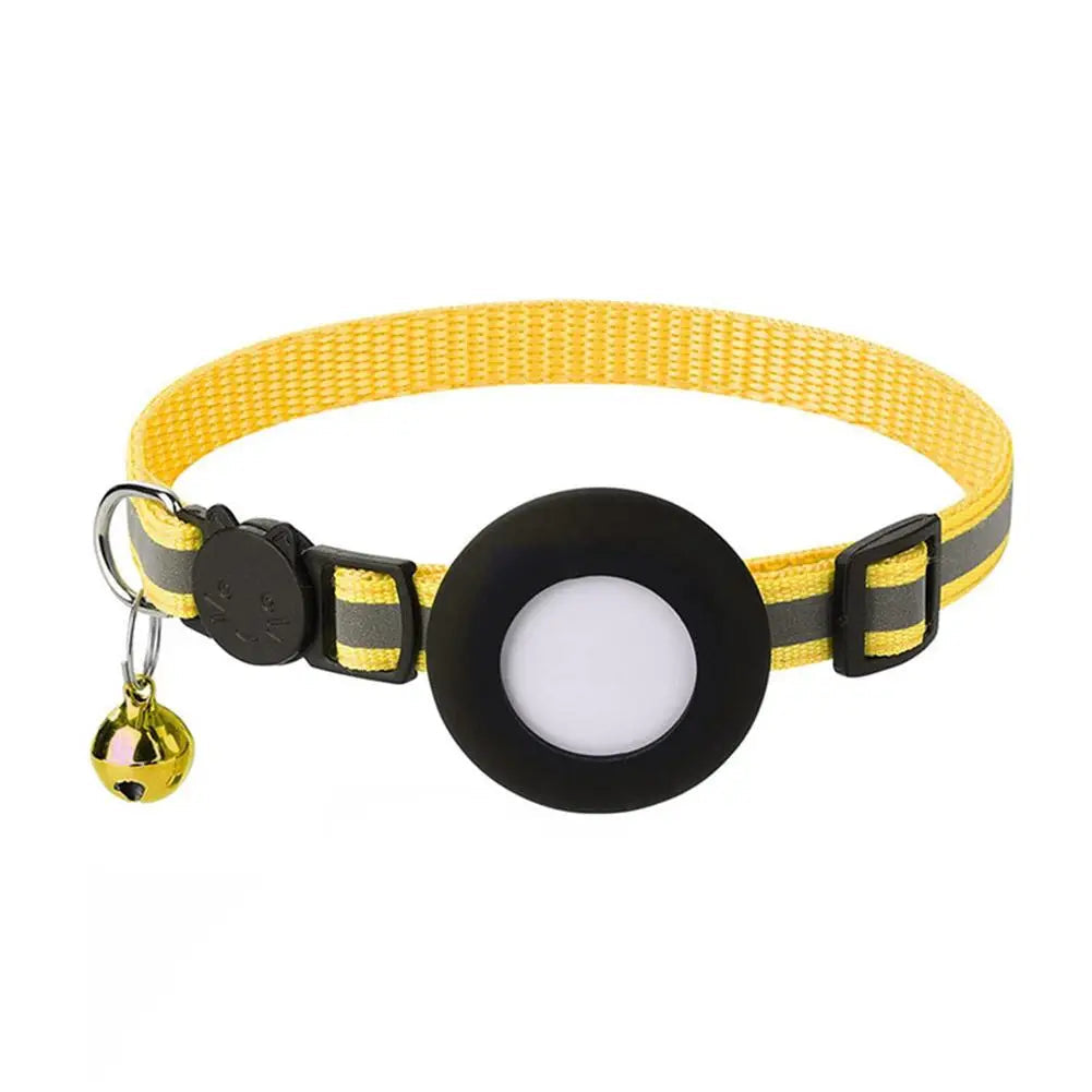 Reflecterende kattenhalsband met AirTag-houder en bel | VeloxTag