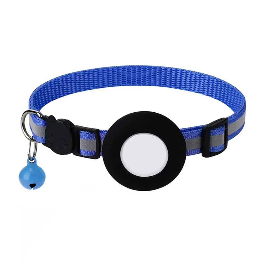 Reflecterende kattenhalsband met AirTag-houder en bel | VeloxTag
