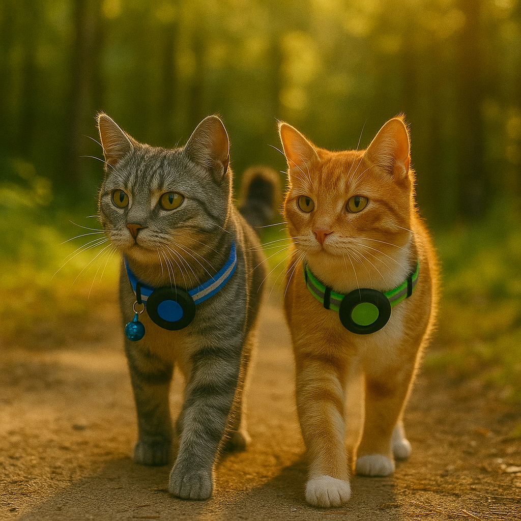 Reflecterende kattenhalsband met AirTag-houder en bel | VeloxTag