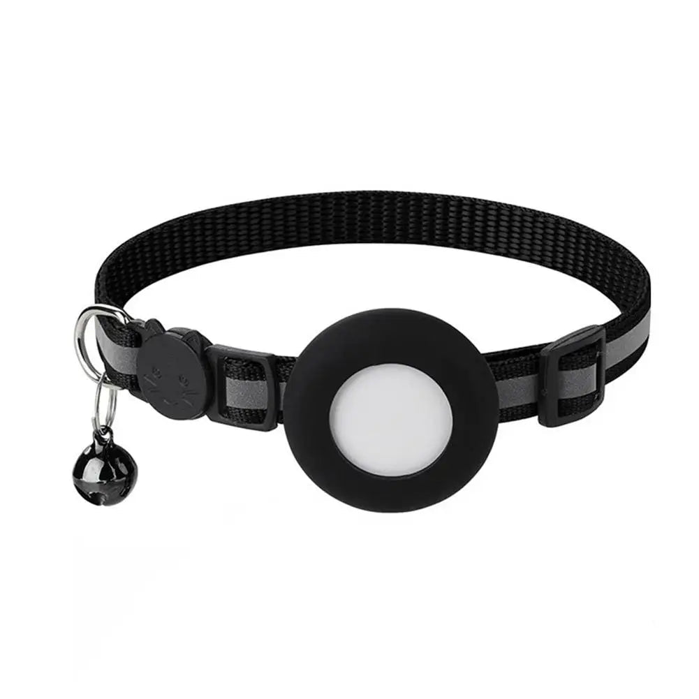 Reflecterende kattenhalsband met AirTag-houder en bel | VeloxTag