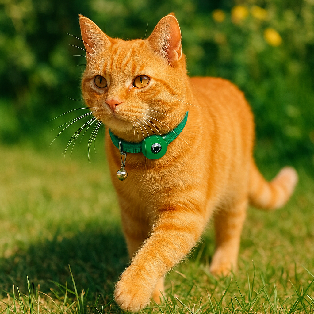Reflecterende kattenhalsband met AirTag houder en bel | Navico