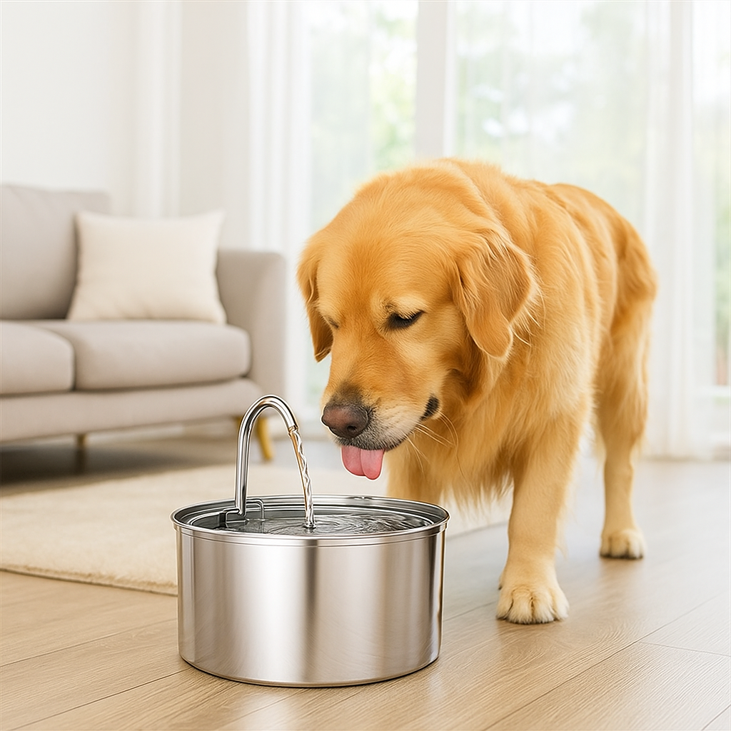 Roestvrijstalen drinkfontein voor katten en honden 3L | Veluna