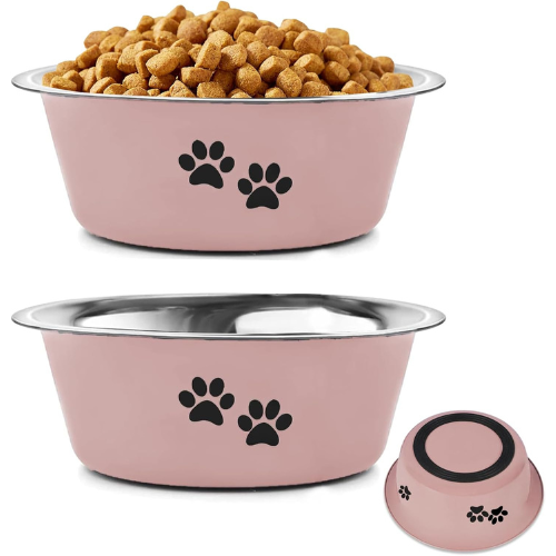 Roestvrijstalen voerbak met antislip voor honden | Dinezzo