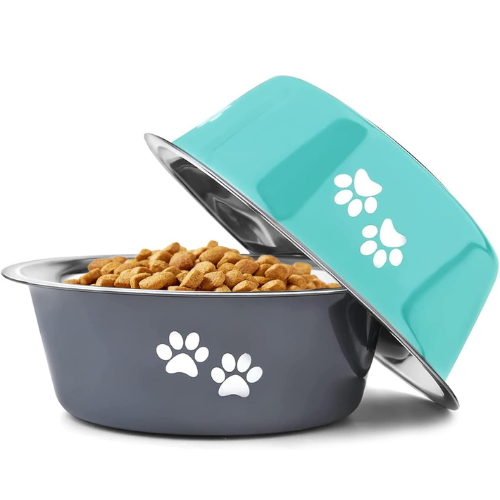 Roestvrijstalen voerbak met antislip voor honden | Dinezzo