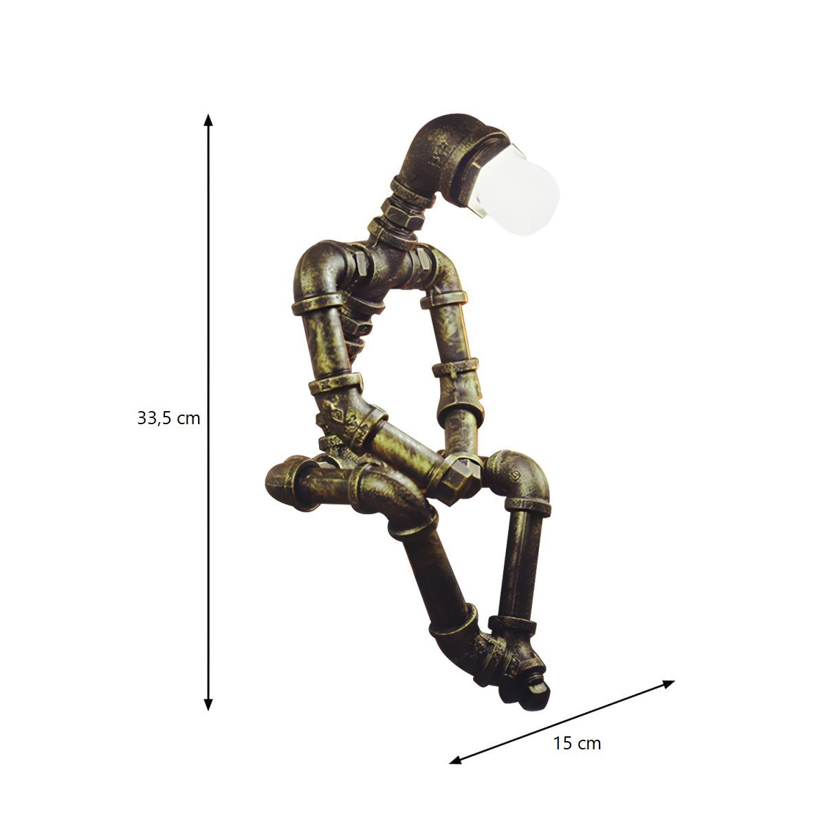 Tafellamp in Antiek Brons Industriele Stijl | Rovant