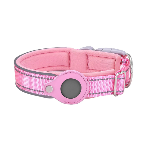 Verstelbare halsband met AirTag houder voor honden | Nuvin