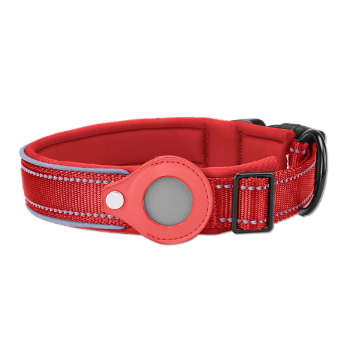Verstelbare halsband met AirTag houder voor honden | Nuvin