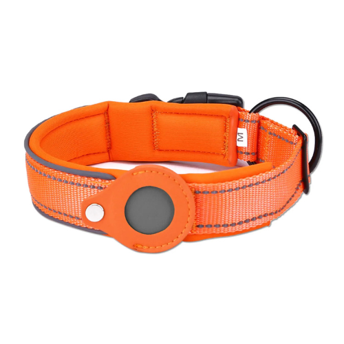 Verstelbare halsband met AirTag houder voor honden | Nuvin