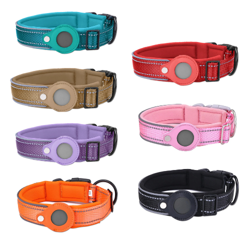 Verstelbare halsband met AirTag houder voor honden | Nuvin
